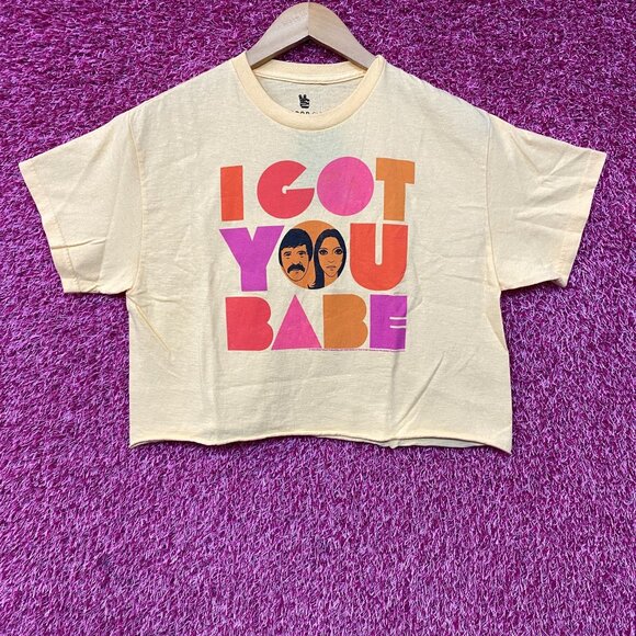 Sonny and Cher I Got You Babe Crop top Size Small - Picture 2 of 5